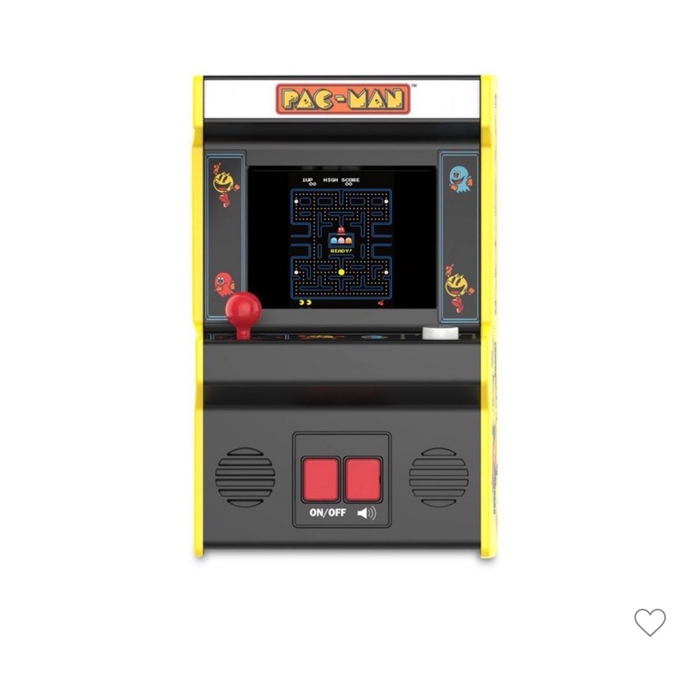 Pac-Man Mini Arcade Game Basic Fun Retro Handheld Console Yellow Black